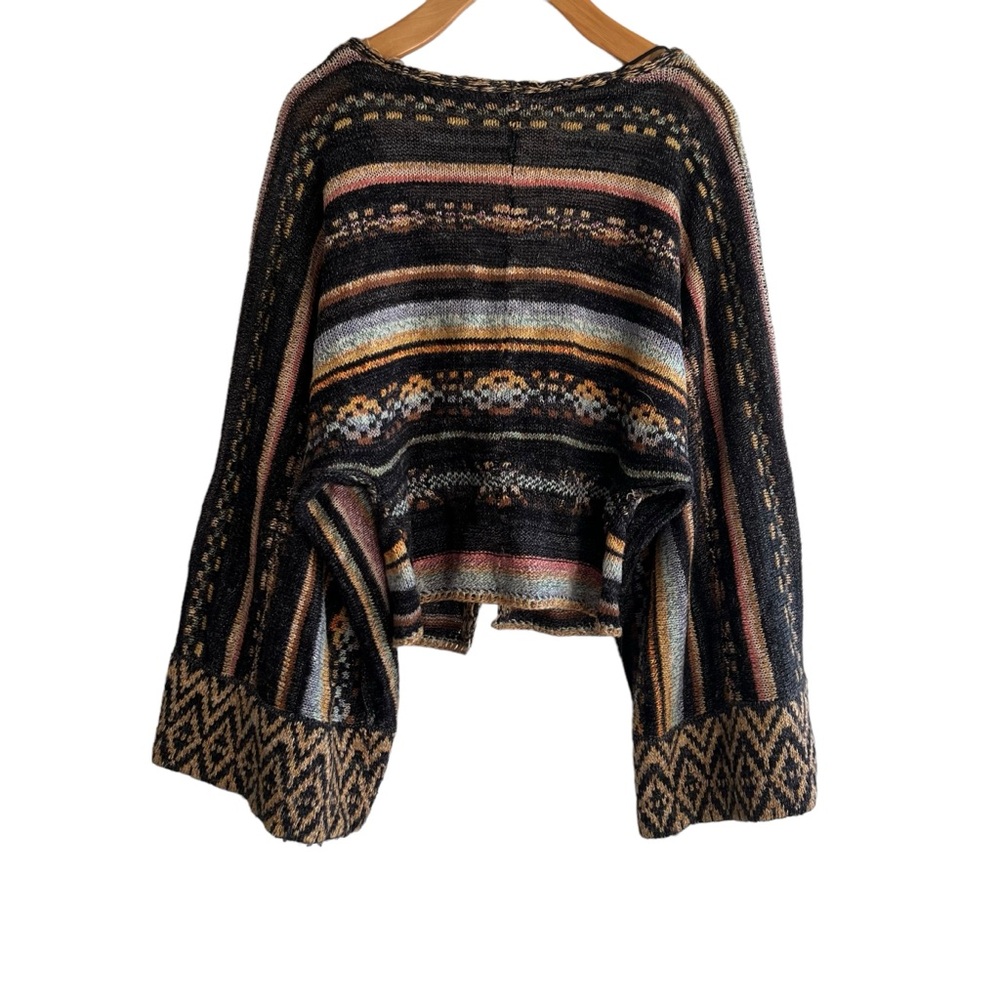 Flawless Free People Oversize Cardigan Nopal Kimono Style Cropped Bell Sleeve - Picture 10 of 15